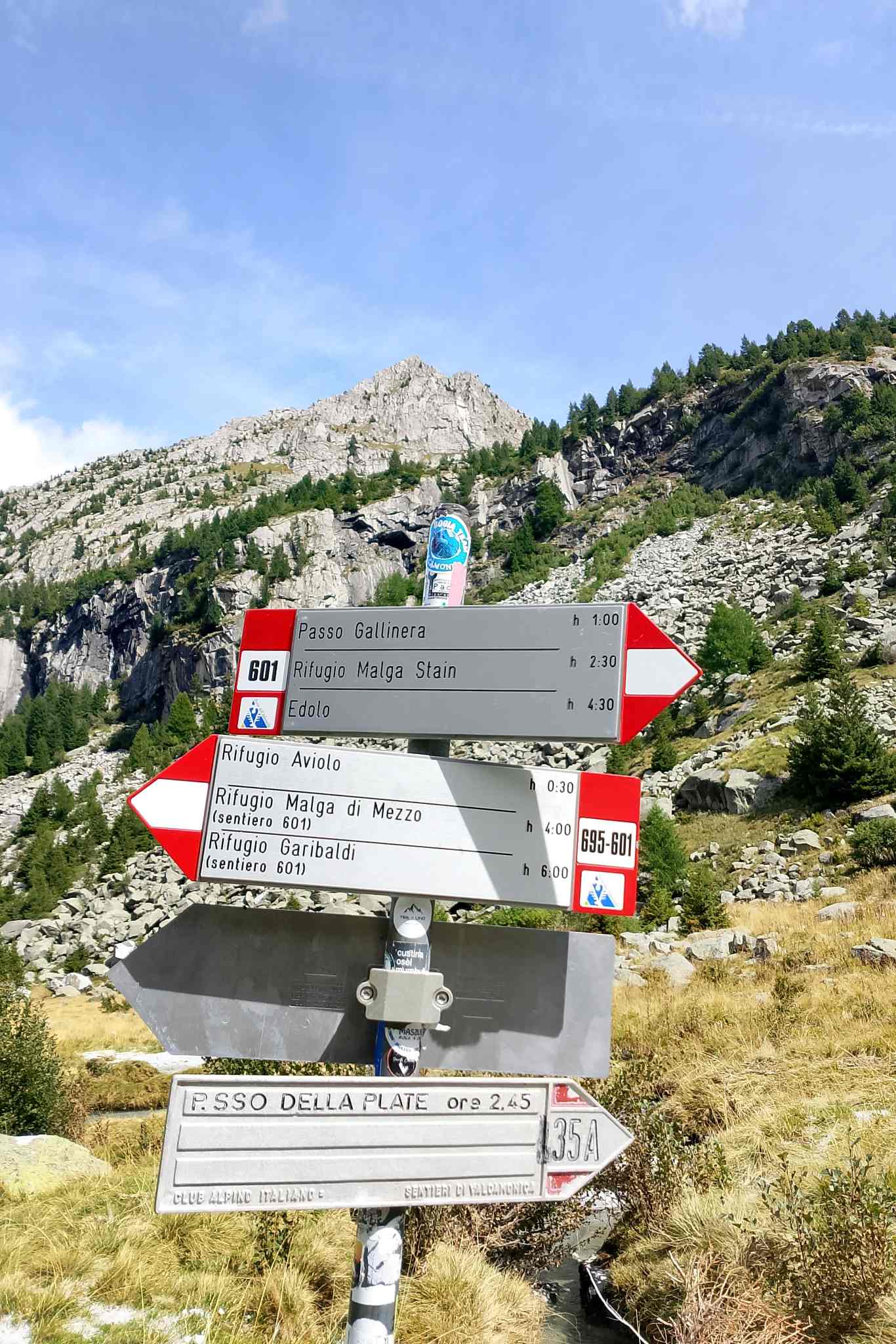 Segnaletica verticale per Passo gallinera